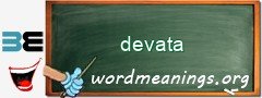 WordMeaning blackboard for devata